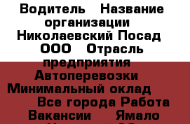Водитель › Название организации ­ Николаевский Посад, ООО › Отрасль предприятия ­ Автоперевозки › Минимальный оклад ­ 25 000 - Все города Работа » Вакансии   . Ямало-Ненецкий АО,Муравленко г.